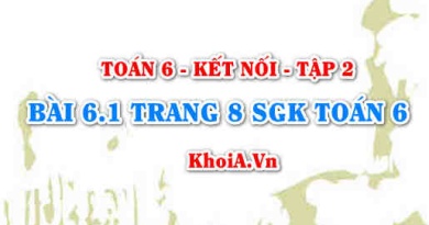Bài 6.1 trang 8 Toán 6 tập 2 Kết nối tri thức